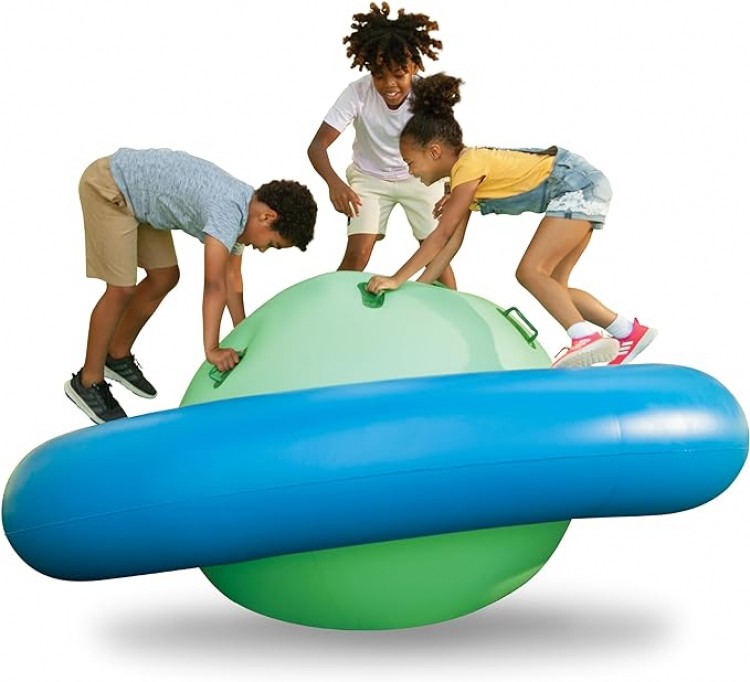 Inflatable rocker bouncer